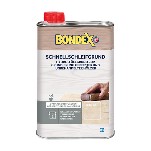 BONDEX Schnellschleifgrund für eine bessere Vorbereitung.