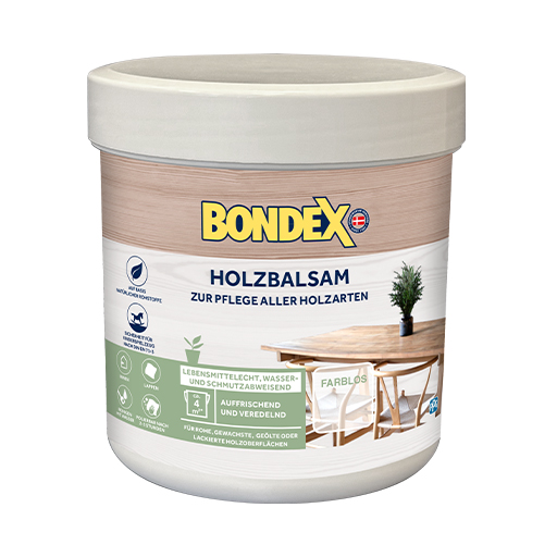 BONDEX HOLZBALSAM zur Pflege aller Holzarten.
<table cellpadding="2">
	<tbody>
		<tr>
			<td><img alt="Aus-Basis-naturlicher-Rohstoffe" src="/kentico/getattachment/produkte/innen/antikwachs-fest/Aus-Basis-naturlicher-Rohstoffe.jpg?lang=de-DE&amp;width=50&amp;height=50" title="Sehr-hoher-Wetter-und-UV-Schutz.png" /></td>
			<td>Auf Basis natürlicher Rohstoffe</td>
		</tr>
		<tr>
			<td><img alt="Sicherheit-fur-Kinderspielzeug-nach-DIN-EN-71-3" src="/kentico/getattachment/produkte/innen/antikwachs-fest/Sicherheit-fur-Kinderspielzeug-nach-DIN-EN-71-3.jpg?lang=de-DE&amp;width=50&amp;height=50" title="Schutzt-und-erhalt-das-naturliche-Erscheinungsbild-(1).png" /></td>
			<td>Sicherheit für Kinderspielzeug nach DIN EN 71-3</td>
		</tr>
	</tbody>
</table>
