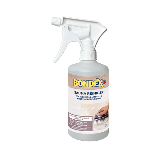 BONDEX SAUNA-REINIGER entfernt Verschmutzungen schonend und einfach.&nbsp;<br />
&nbsp;